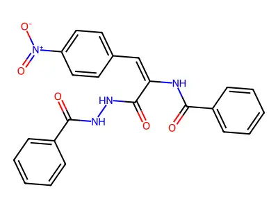 N-[(E)-1-(Benzamidocarbamoyl)-2-(4-nitrophenyl)vinyl]benzamide structure