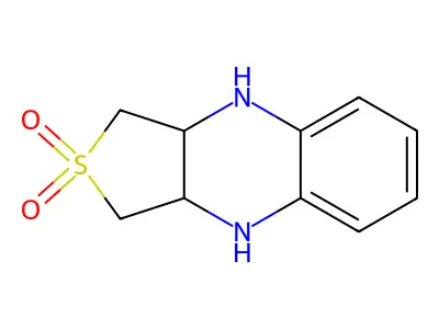 Thieno(3,4-b)quinoxaline, 1,3,3a,4,9,9a-hexahydro-, 2,2-dioxide structure