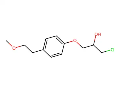 1-Chloro-2-hydroxy-3-(4-(2-methoxyethyl)phenoxy)-propane structure