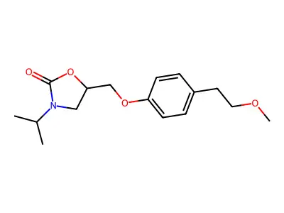 5-{[4-(2-Methoxyethyl)phenoxy]methyl}-3-(propan-2-yl)-1,3-oxazolidin-2-one structure