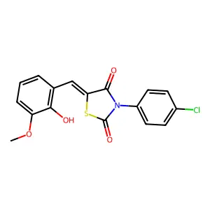 3-(4-Chlorophenyl)-5-(2-hydroxy-3-methoxybenzylidene)-1,3-thiazolidine-2,4-dione structure
