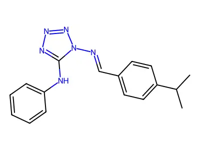 N~1~-(4-isopropylbenzylidene)-N~5~-phenyl-1H-tetrazole-1,5-diamine structure