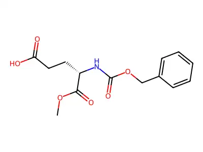 (4S)-4-{[(benzyloxy)carbonyl]amino}-5-methoxy-5-oxopentanoic acid structure