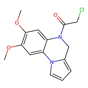 2-chloro-1-(7,8-dimethoxy-4H-pyrrolo[1,2-a]quinoxalin-5-yl)ethanone structure