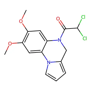 2,2-dichloro-1-(7,8-dimethoxy-4H-pyrrolo[1,2-a]quinoxalin-5-yl)ethanone structure