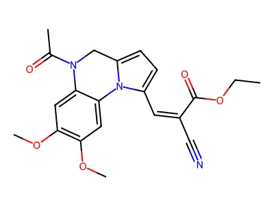 ethyl (Z)-3-(5-acetyl-7,8-dimethoxy-4H-pyrrolo[1,2-a]quinoxa structure