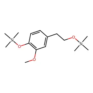 Silane, [2-methoxy-4-[2-[(trimethylsilyl)oxy]ethyl]phenoxy]trimethyl- structure