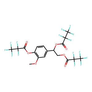 Pentafluoropropionyl derivative of 3-methoxy-4-hydroxyphenylglycol structure