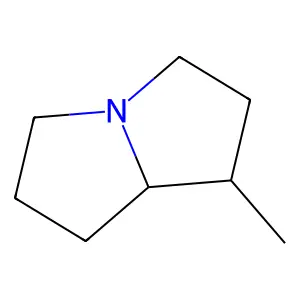 rel-(1R,7aS)-1-methylhexahydro-1H-pyrrolizine structure