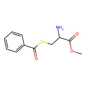 Methyl 2-amino-3-benzoylsulfanylpropanoate structure