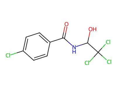 4-chloro-N-(2,2,2-trichloro-1-hydroxyethyl)benzamide structure
