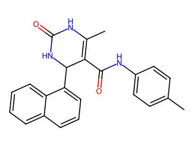 6-methyl-N-(4-methylphenyl)-4-naphthalen-1-yl-2-oxo-3,4-dihydro-1H-pyrimidine-5-carboxamide structure