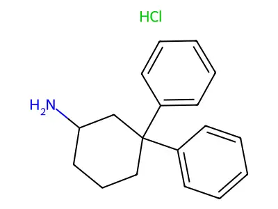 Cyclohexanamine, 3,3-diphenyl-, hydrochloride structure