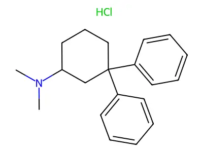 Cyclohexanamine, N,N-dimethyl-3,3-diphenyl-, hydrochloride structure