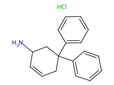 2-Cyclohexen-1-amine, 5,5-diphenyl-, hydrochloride structure