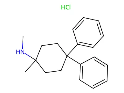 Cyclohexylamine, N,1-dimethyl-4,4-diphenyl-, hydrochloride structure