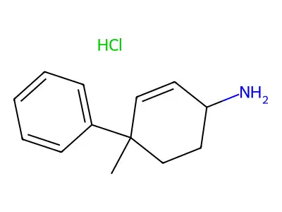2-Cyclohexen-1-amine, 4-methyl-4-phenyl-, hydrochloride structure
