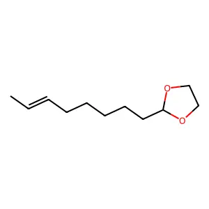 2-Oct-6-enyl-1,3-dioxolane structure