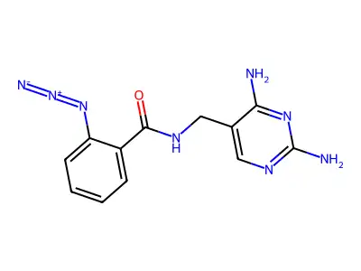 2-azido-N-[(2,4-diaminopyrimidin-5-yl)methyl]benzamide structure