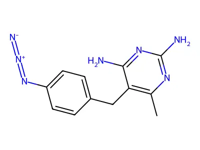 5-[(4-Azidophenyl)methyl]-6-methylpyrimidine-2,4-diamine structure