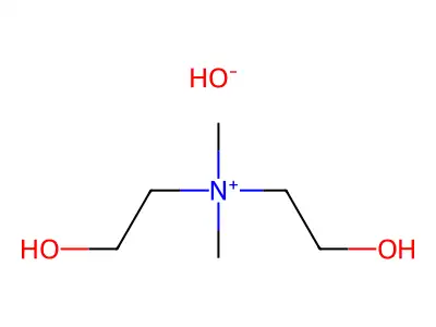 Ethanaminium, 2-hydroxy-N-(2-hydroxyethyl)-N,N-dimethyl-, hydroxide (1:1) structure