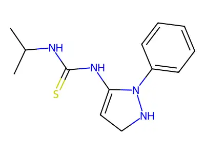 1-(2-Phenyl-1,5-dihydropyrazol-3-yl)-3-propan-2-ylthiourea structure