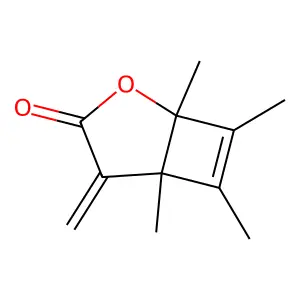 1,5,6,7-Tetramethyl-4-methylidene-2-oxabicyclo[3.2.0]hept-6-en-3-one structure