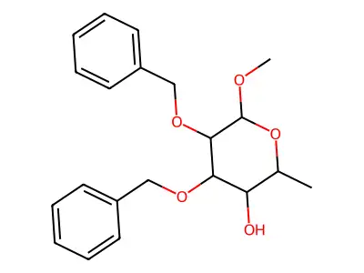 Methyl 2,3-di-O-benzyl-6-deoxy-a-D-glucopyranoside structure