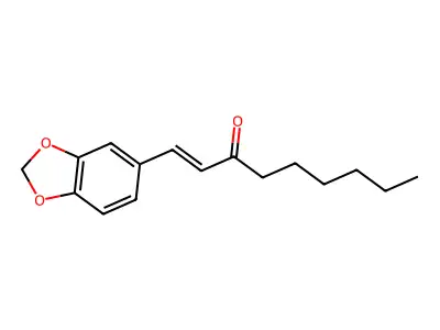 Hexyl 3,4-methylenedioxystyryl ketone structure