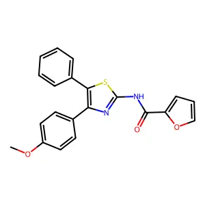 N-[4-(4-methoxyphenyl)-5-phenyl-1,3-thiazol-2-yl]furan-2-carboxamide structure