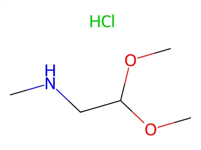 2,2-Dimethoxyethyl(methyl)azanium chloride structure