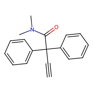 3,3-Diphenyl-3-dimethylcarbamoyl-1-propyne structure