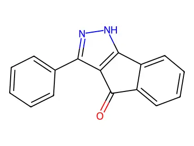 3-phenylindeno[1,2-c]pyrazol-4(2H)-one structure