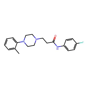 N-(4-fluorophenyl)-3-[4-(2-methylphenyl)piperazin-1-yl]propanamide structure