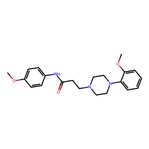 N-(4-methoxyphenyl)-3-[4-(2-methoxyphenyl)piperazin-1-yl]propanamide structure
