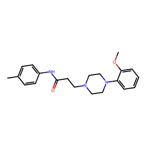 3-[4-(2-methoxyphenyl)piperazin-1-yl]-N-(4-methylphenyl)propanamide structure