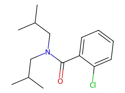 2-chloro-N,N-bis(2-methylpropyl)benzamide structure