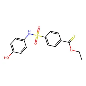 O-ethyl 4-[(4-hydroxyphenyl)sulfamoyl]benzenecarbothioate structure