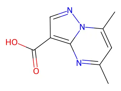5,7-Dimethylpyrazolo[1,5-a]pyrimidine-3-carboxylic acid structure