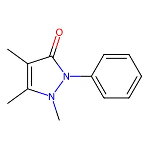 1,2-Dihydro-1,4,5-trimethyl-2-phenyl-3H-pyrazol-3-one structure