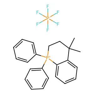 4,4-Dimethyl-1,1-diphenyl-1,2,3,4-tetrahydrophosphinolinium hexafluorophosphate structure