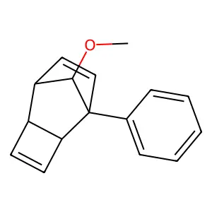 Tricyclo[4.2.1.0(2,5)]nona-3,7-diene, 9-methoxy-1-phenyl- structure