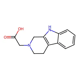 1,3,4,9-Tetrahydro-2H-beta-carbolin-2-ylacetic acid structure