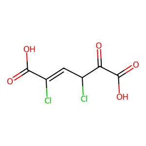 2,4-Dichloro-5-oxo-2-hexenedioic acid structure
