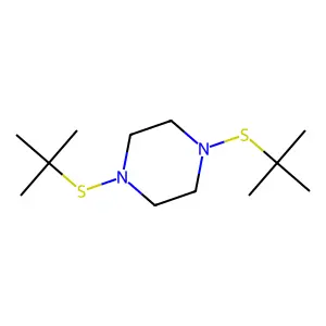 Piperazine, 1,4-bis[(1,1-dimethylethyl)thio]- structure