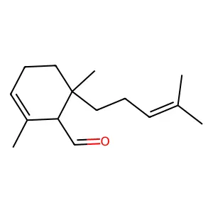 2,6-Dimethyl-6-(4-methyl-3-pentenyl)-2-cyclohexene-1-carbaldehyde structure