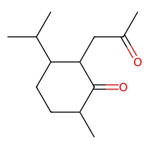 3-Isopropyl-6-methyl-2-(2-oxopropyl)cyclohexanone structure