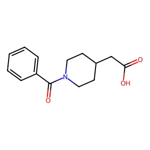 2-(1-Benzoylpiperidin-4-yl)acetic acid structure