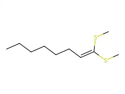 1-Octene, 1,1-bis(methylthio)- structure
