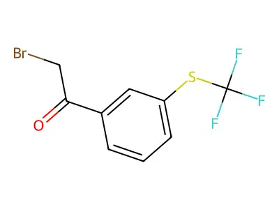 3-(Trifluoromethylthio)phenacyl bromide structure